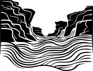 Water filled Canyon Landscape