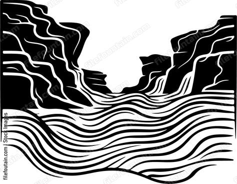Water filled Canyon Landscape