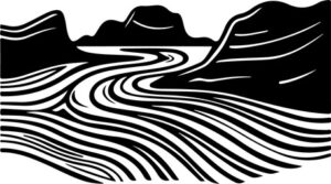 Water filled Canyon Landscape