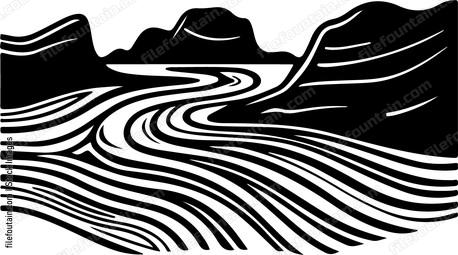 Water filled Canyon Landscape