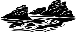 Water filled Canyon Landscape