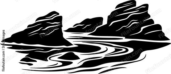 Water filled Canyon Landscape